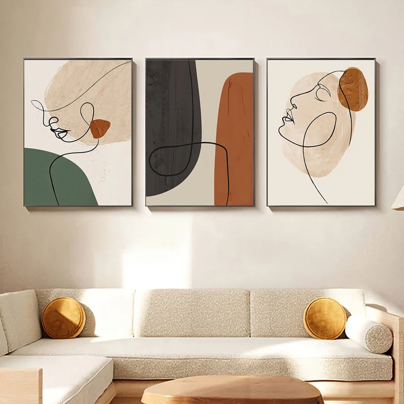 Photography Geometry - Abstrakcyjny Geometryczny Plakat Matisse Twarz Linia